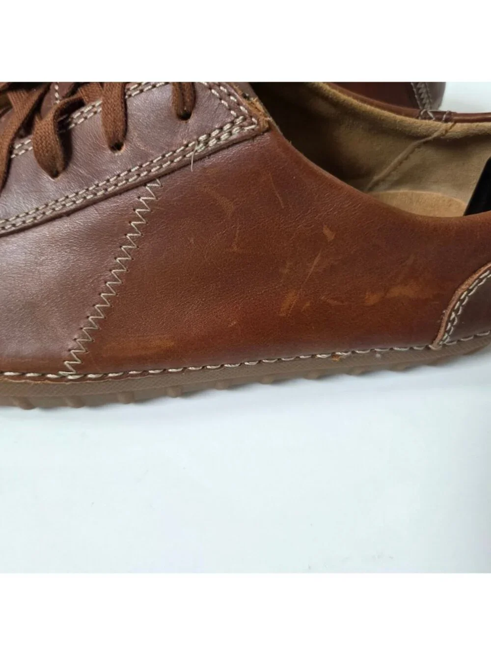 Clarks Shoes Mens 11 Brown Leather Maxton Park Lace Up Comfort Oxfords Preppy